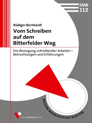 cover image of Vom Schreiben auf dem Bitterfelder Weg